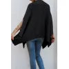 Solid color casual style plus size women's knitted sweater